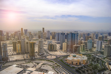 Naklejka na ściany i meble View of Abu Dhabi city, United Arab Emirates
