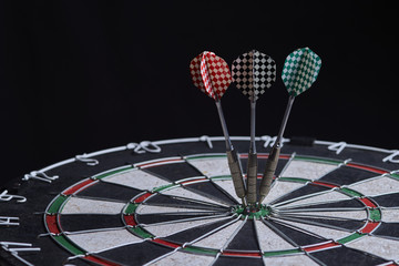 three darts in the center