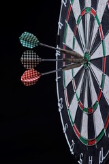 three darts in the center