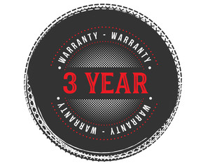 3 years warranty icon stamp guarantee