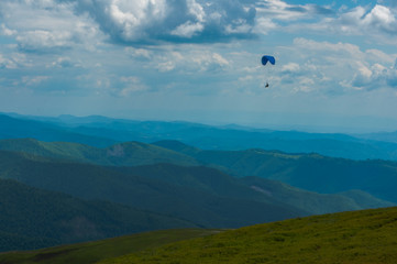 paraglider in the mountains