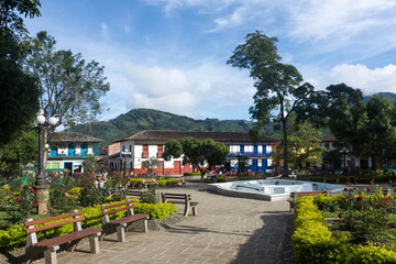 Parc central de Jardín, Colombie
