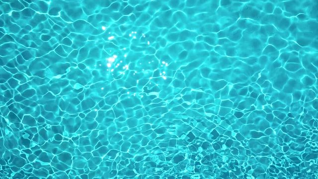 Topview from a drone over the surface of the pool