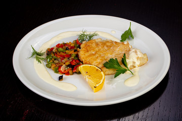 Tasty fried cod