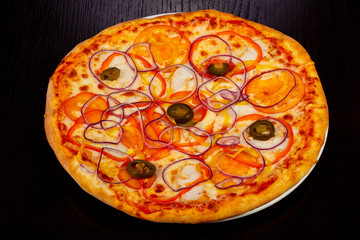 Delicious mexican pizza