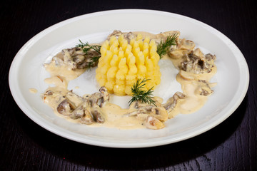 Tasty beef stroganoof