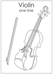 Obraz na płótnie Canvas A violin painted with line.