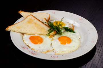 Delicious fried eggs