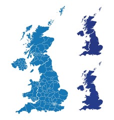 Map of Great Britain - obrazy, fototapety, plakaty