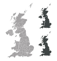Map of Great Britain - obrazy, fototapety, plakaty