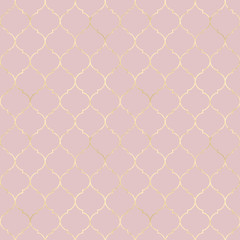 Vintage gold moroccan seamless pattern.