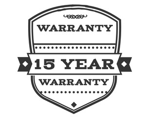 15 years warranty icon stamp guarantee