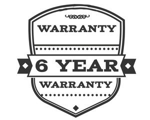 Obraz premium 6 years warranty icon stamp