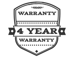 4 years warranty icon stamp