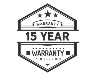 15 years warranty icon stamp