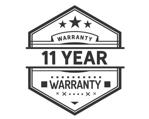 11 years warranty icon stamp