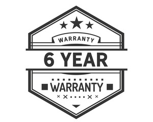 Obraz premium 6 years warranty icon stamp