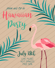 Cocktail, birthday invitation on wooden background
