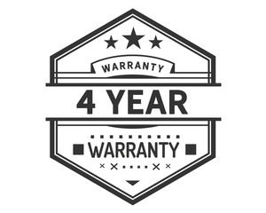 4 years warranty icon stamp