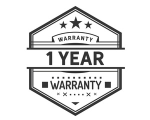 1 year warranty icon stamp