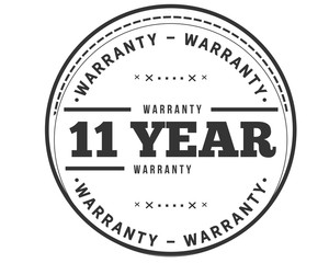 11 years warranty icon stamp