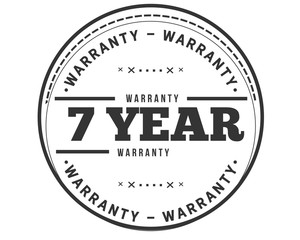 7 years warranty icon stamp