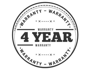 4 years warranty icon stamp