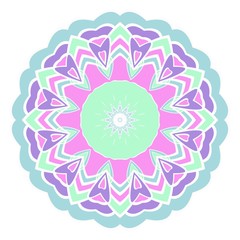 mandala. creative anti-stress floral ornament. vector illustration