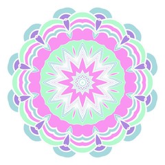 Mandala. Color flower ornament. Vector illustration