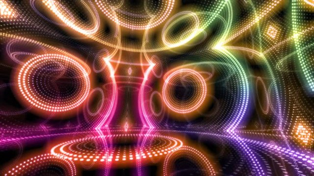 disco club room space illumination neon light floor wall