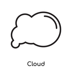 Cloud icon vector sign and symbol isolated on white background, Cloud logo concept