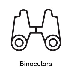 Binoculars icon vector sign and symbol isolated on white background, Binoculars logo concept