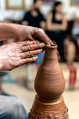Making a clay pot in Cappadoccia