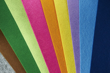 Colored felt texture background, grey, brrown, green, lime, pink, orange, yellow, purple, light blue, dark plue