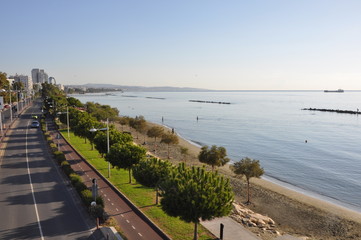 Obraz premium The beautiful Limassol Beach in Cyprus