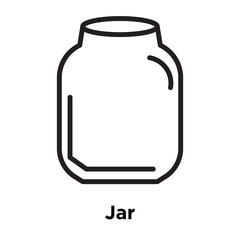 Jar icon vector sign and symbol isolated on white background, Jar logo concept