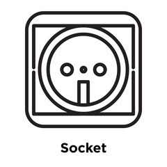 Socket icon vector sign and symbol isolated on white background, Socket logo concept