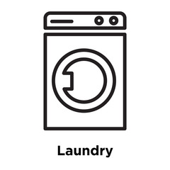 Laundry icon vector sign and symbol isolated on white background, Laundry logo concept
