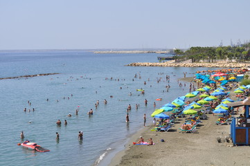 Obraz premium The beautiful Limassol Beach in Cyprus