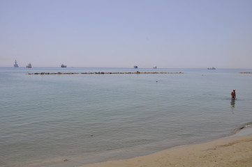 The beautiful Limassol Beach in Cyprus