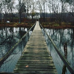 Naklejka premium Old wooden bridge
