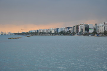 Obraz premium The beautiful Limassol Beach in Cyprus