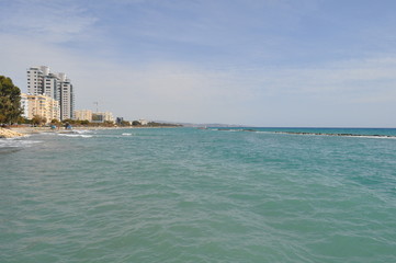 The beautiful Limassol Beach in Cyprus