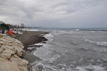 The beautiful Limassol Beach in Cyprus