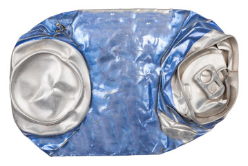 Crumpled beer can