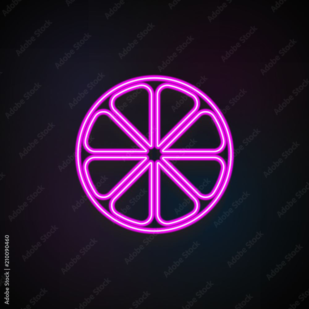 Poster orange icon. element of fruit icons for mobile concept and web apps. neon orange icon can be used fo