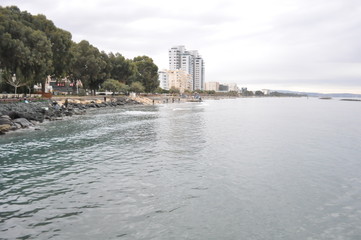 The beautiful Limassol Beach in Cyprus