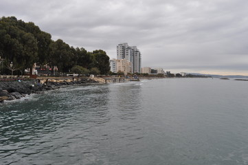 Obraz premium The beautiful Limassol Beach in Cyprus