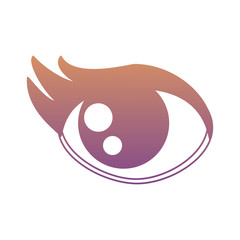 eye and eyebrows over white background, vector illustration