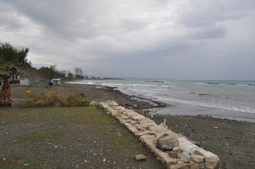 The beautiful Limassol Beach in Cyprus